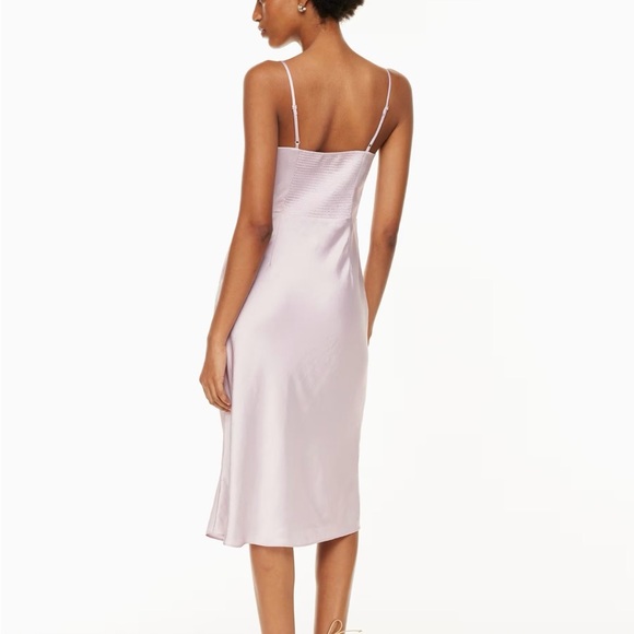 NWT Aritzia Wilfred Bellow Satin Midi Dress Size 4 - Picture 2 of 6